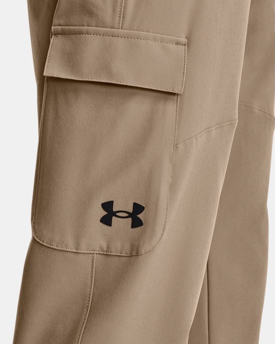 Men's UA Stretch Woven Cargo Pants, Brown, pdpMainDesktop image number 3